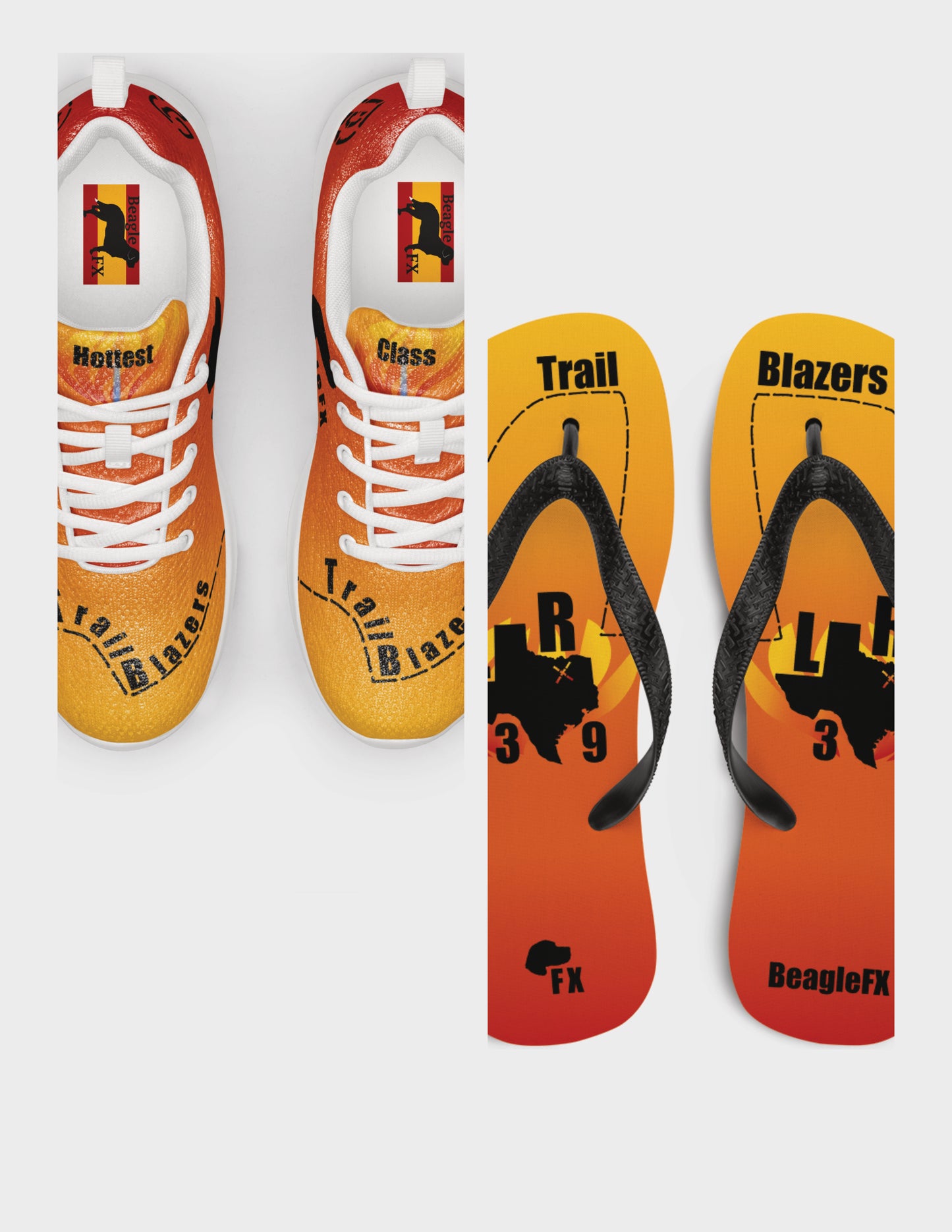 Custom shoes and flip flops for Leadership Richardson Class LR 39