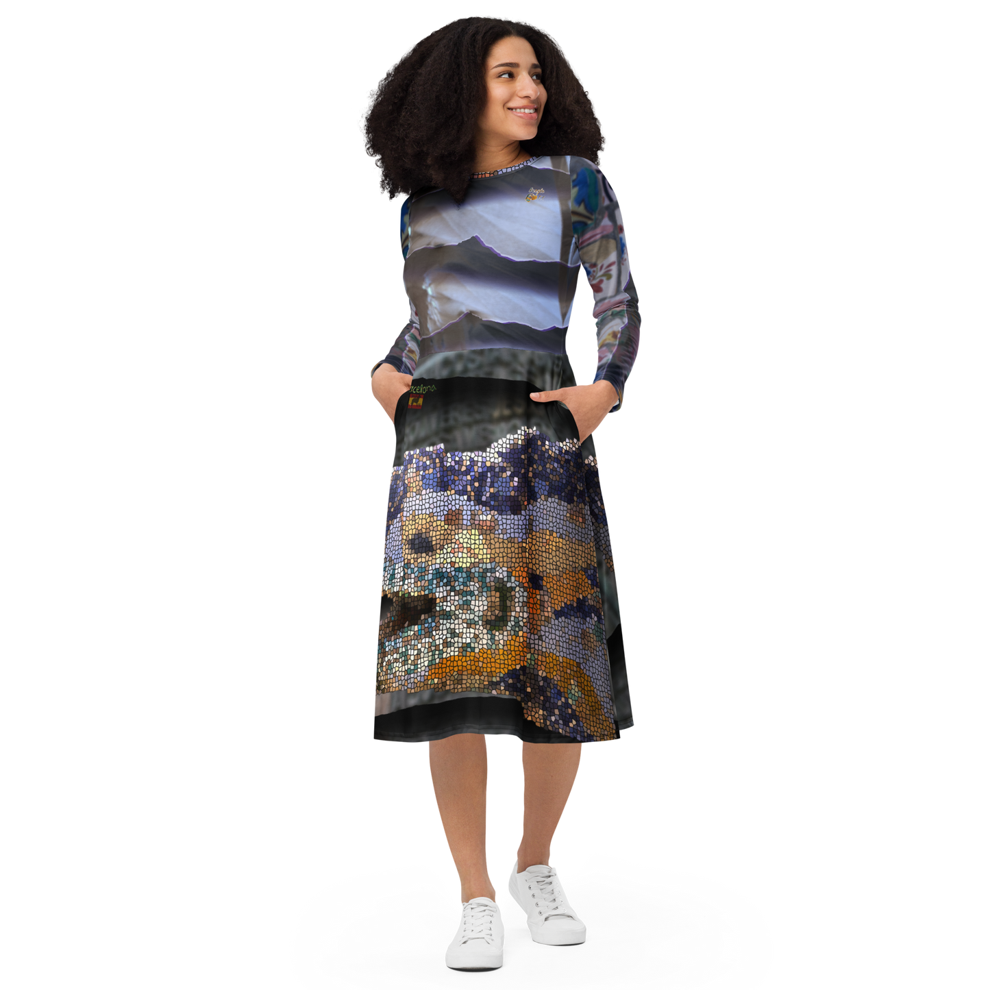Gaudí Gown Long Sleeve Dress - with Pockets