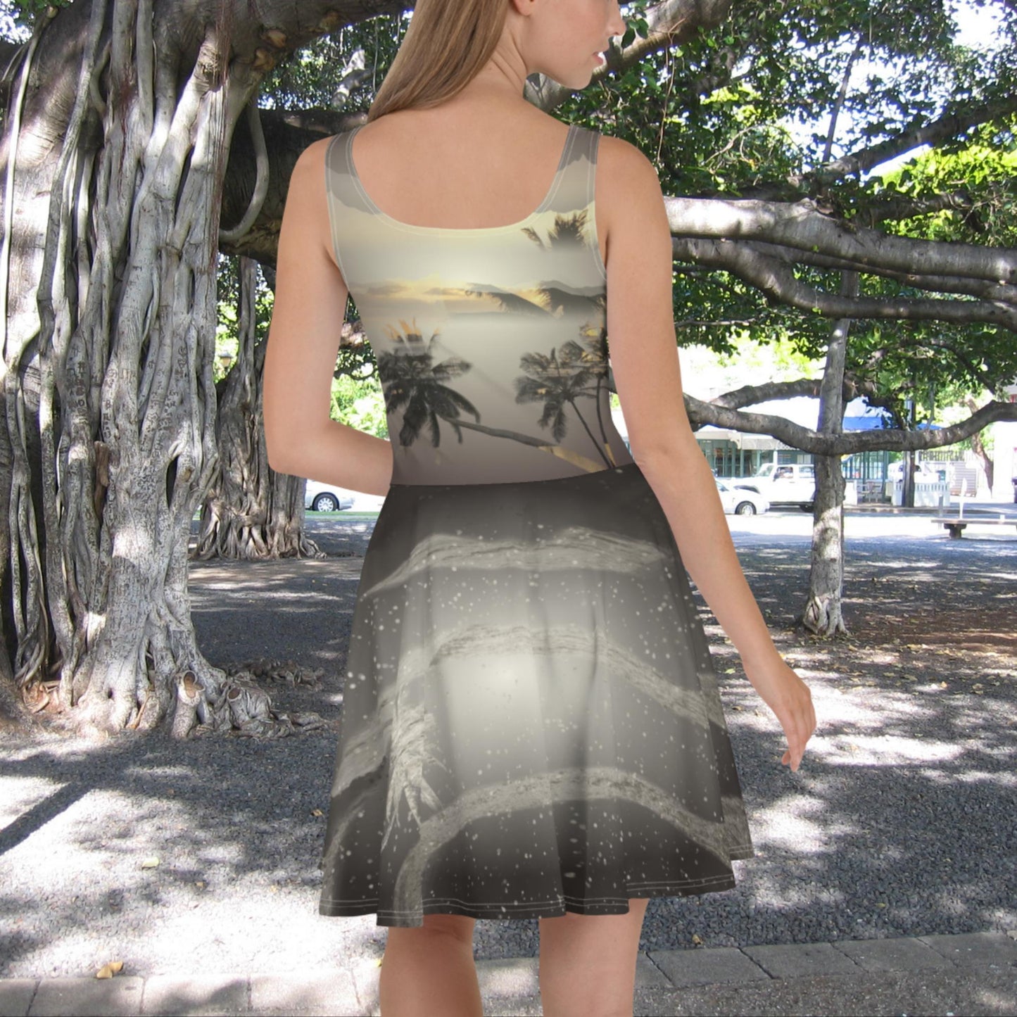 Hawaiian Golden Sunset Dress