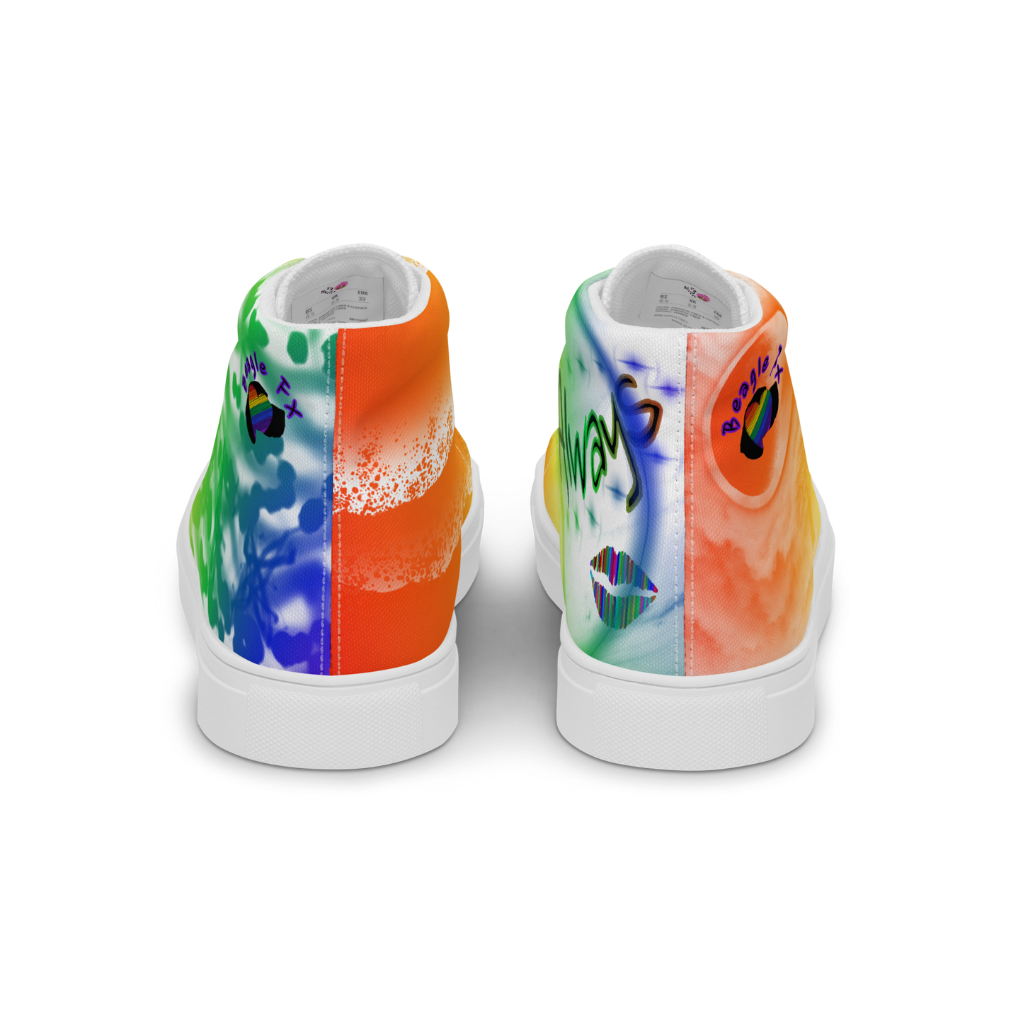 Custom Street Art Rainbow Men’s High Tops