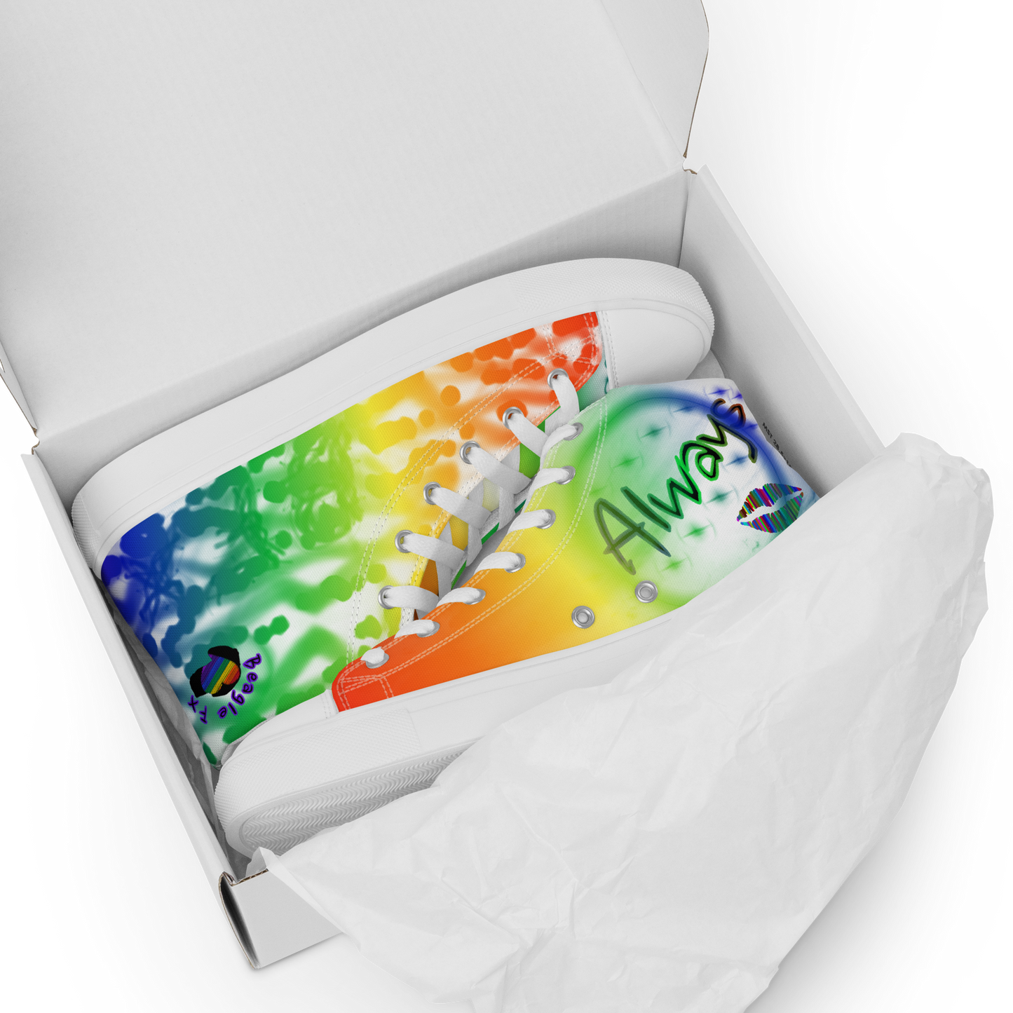 Custom Street Art Rainbow Men’s High Tops