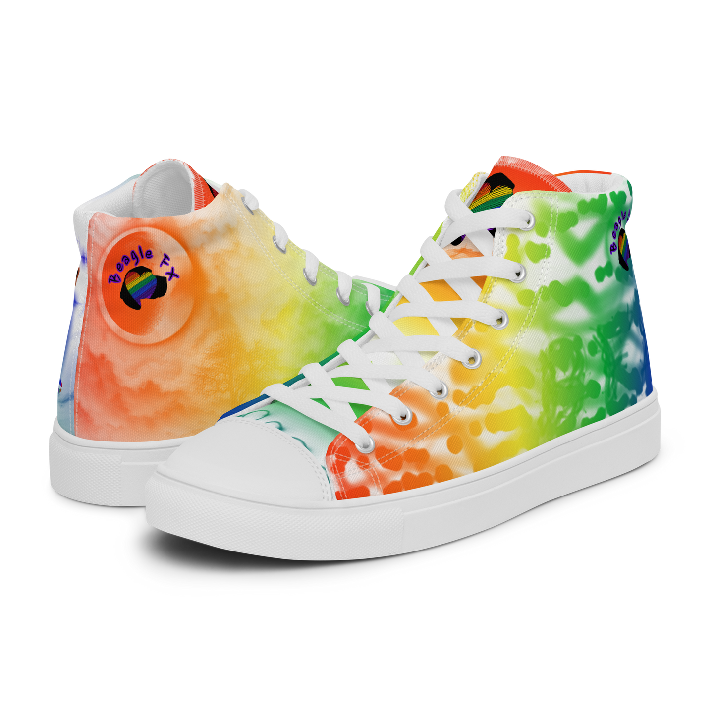 Custom Street Art Rainbow Men’s High Tops