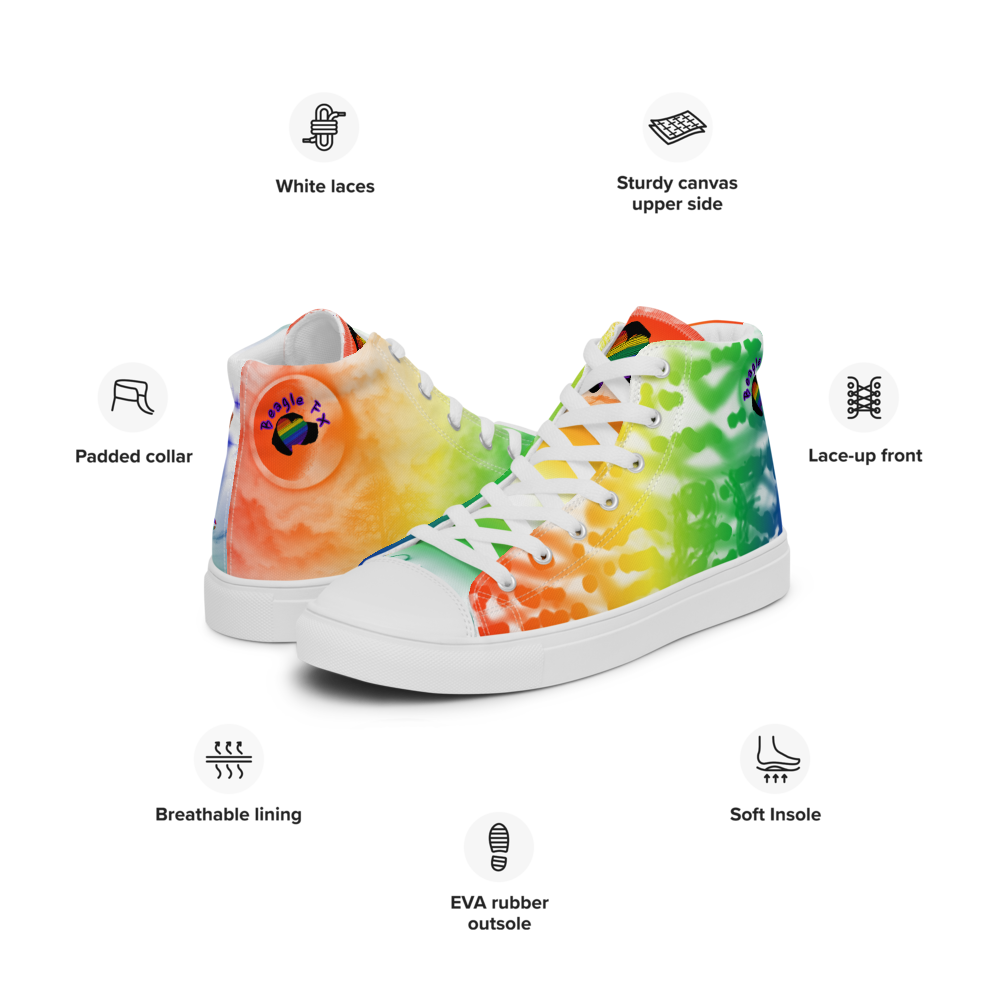Custom Street Art Rainbow Men’s High Tops