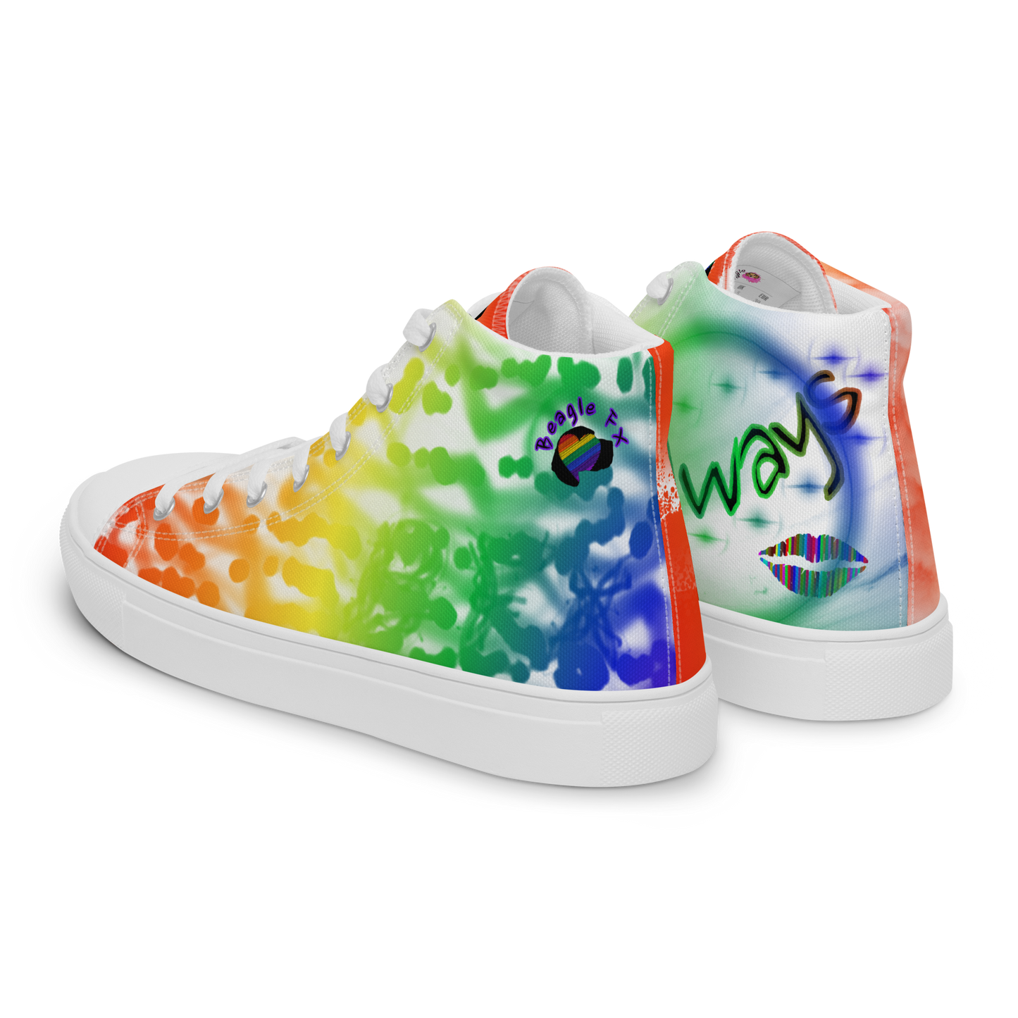 Custom Street Art Rainbow Men’s High Tops