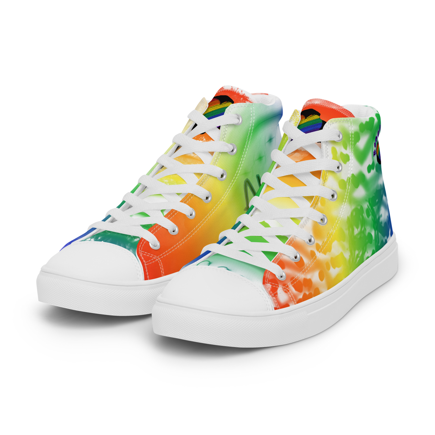 Custom Street Art Rainbow Men’s High Tops