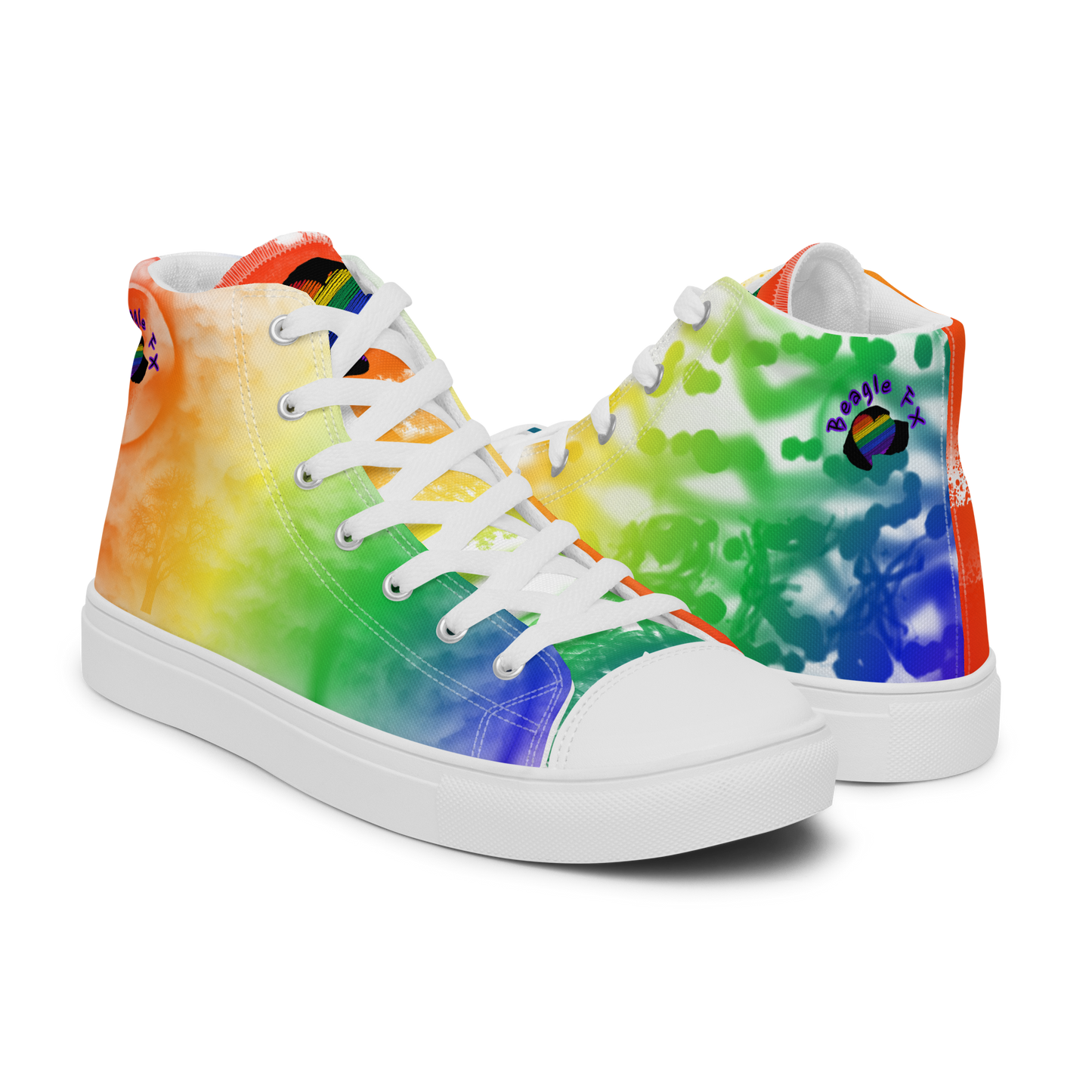 Custom Street Art Rainbow Men’s High Tops