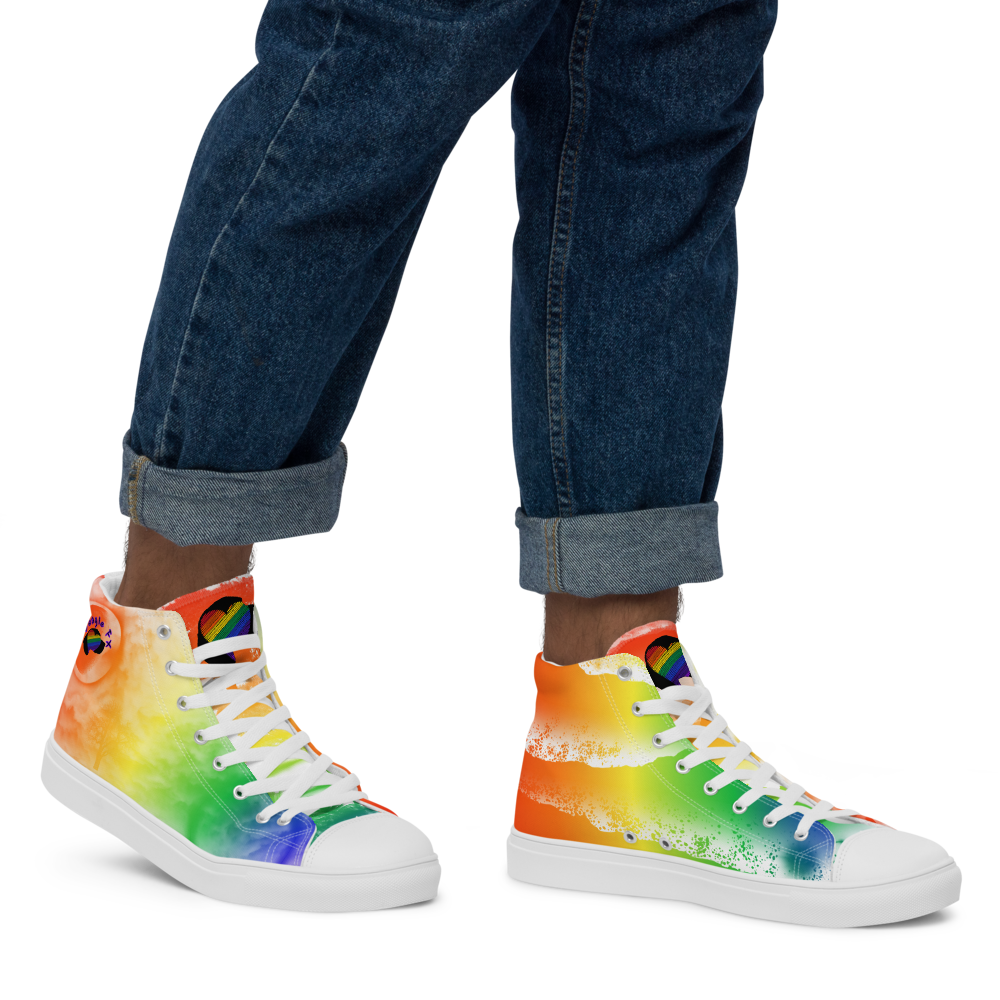 Custom Street Art Rainbow Men’s High Tops