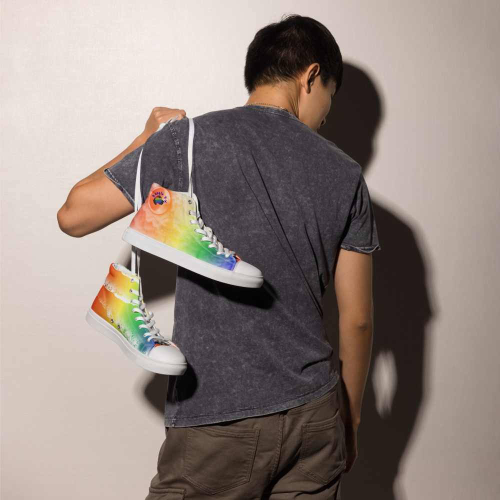 Custom Street Art Rainbow Men’s High Tops
