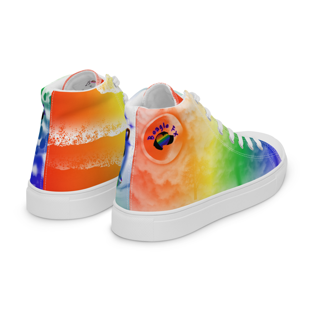 Custom Street Art Rainbow Men’s High Tops