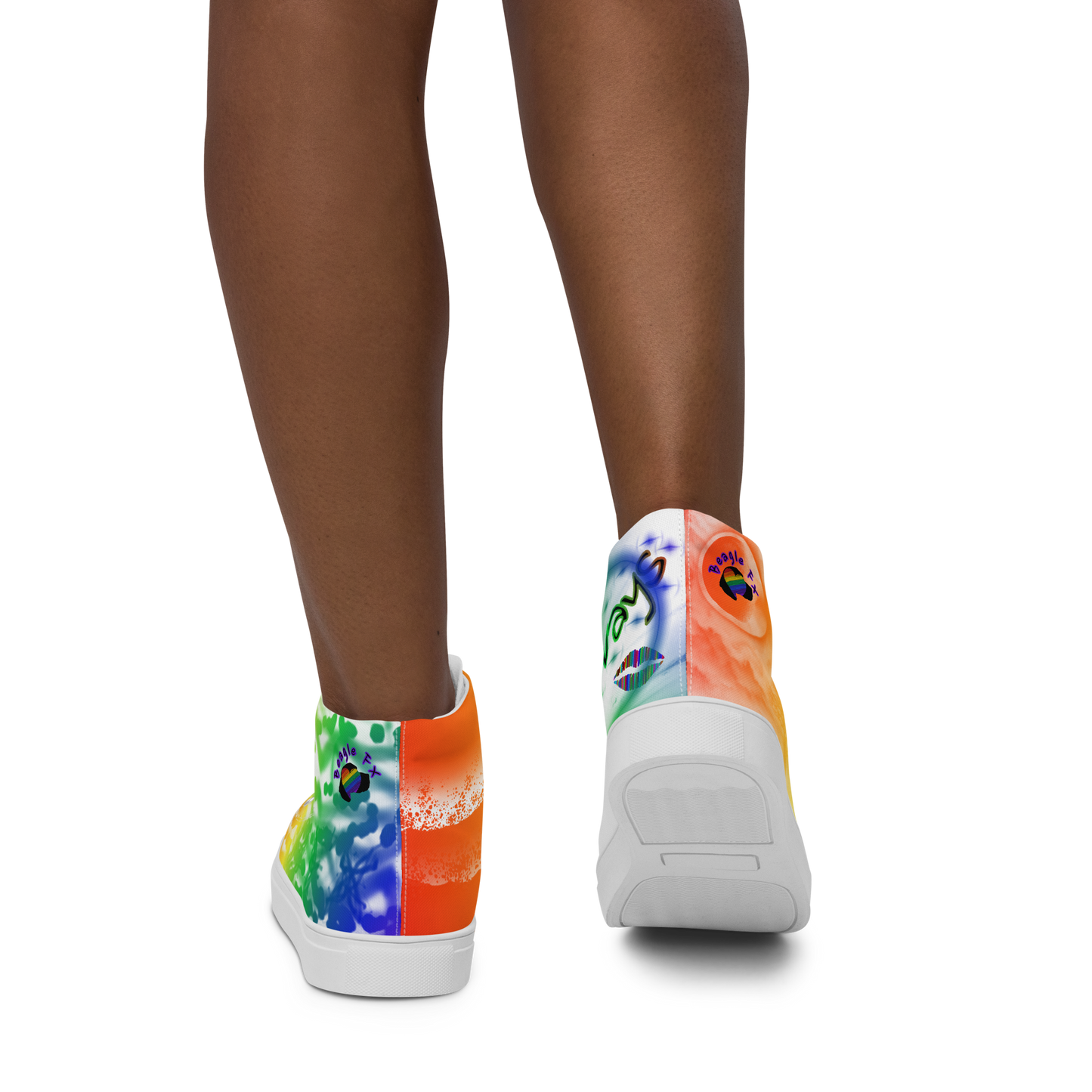 Custom Street Art Rainbow Women’s High Tops