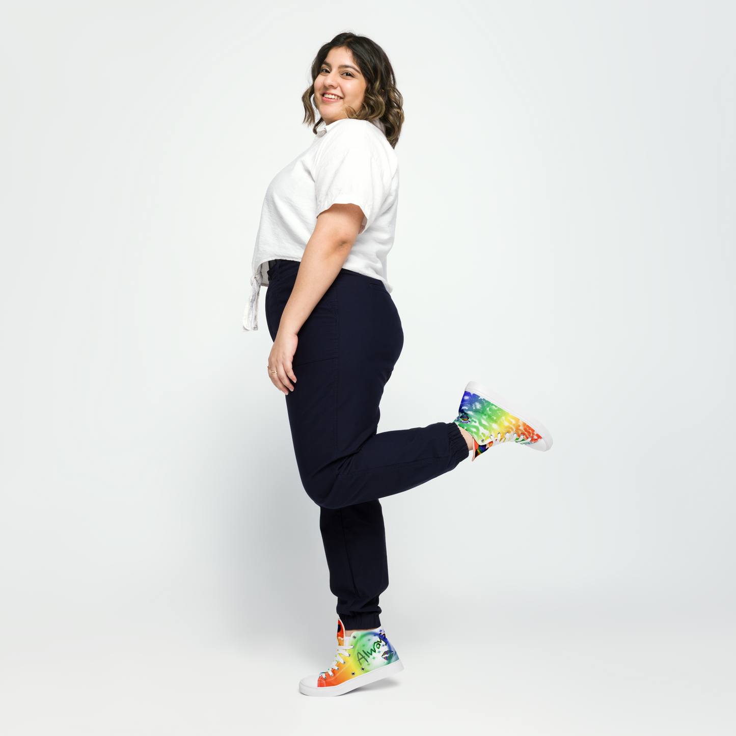 Custom Street Art Rainbow Women’s High Tops