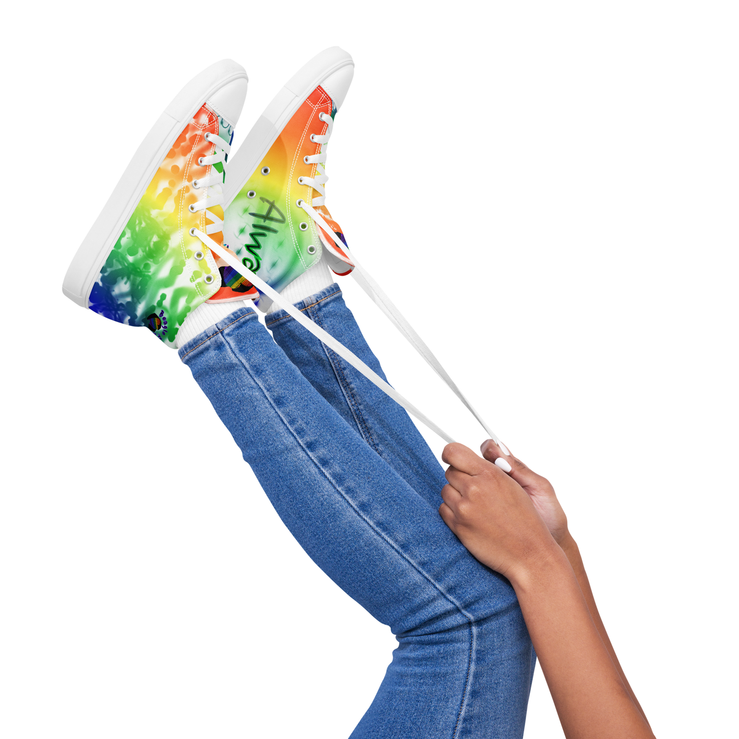 Custom Street Art Rainbow Women’s High Tops
